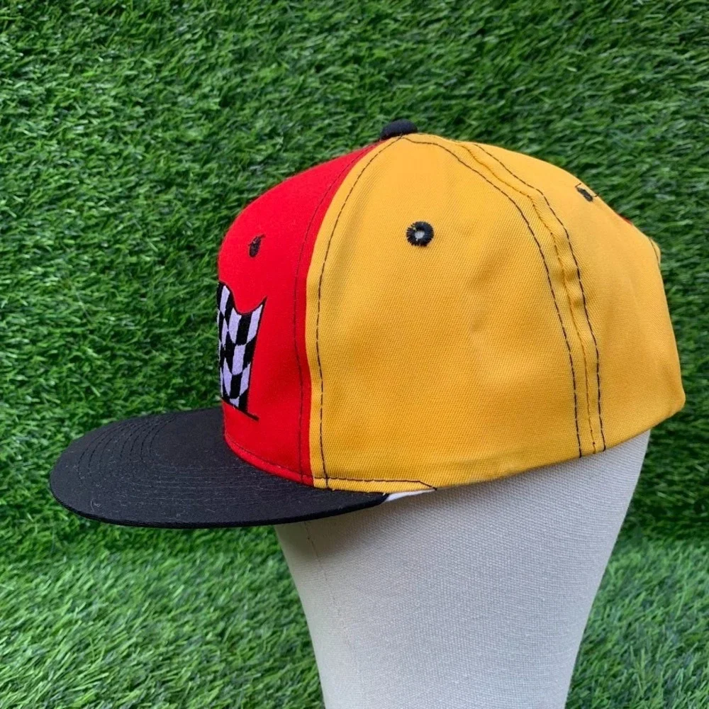 Davey Allison NASCAR Hat‎ Snapback Cap Vintage 90s Racing Checkered Flag 28